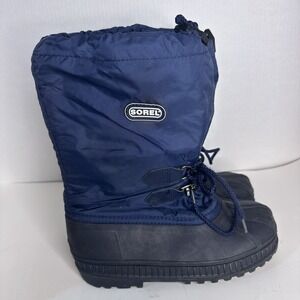 Sorel Snow Boots Youth Size 5 Blue Super Trooper Winter Insulated Waterproof‎